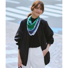 【撥水加工】ソフトメモリータフタ ミドル丈 ブルゾン