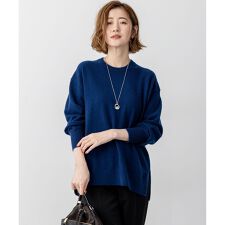 【見上愛さん着用/洗える】ピュアカシミヤ クルーネック ニット