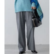 【洗える】ナチュラルストレッチサキソニー ベイカー ドロスト パンツ