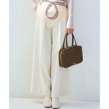 【滝沢眞規子さん着用/CanCam11月号掲載】ナチュラルストレッチサキソニー タック ワイド パン