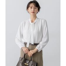 洗える】バックサテンアムンゼン ボウタイ ブラウス | 23区(23KU 