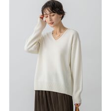 【見上愛さんコラボカラー/VERY・GISELe掲載】カシミヤブレンド Vネック ニット