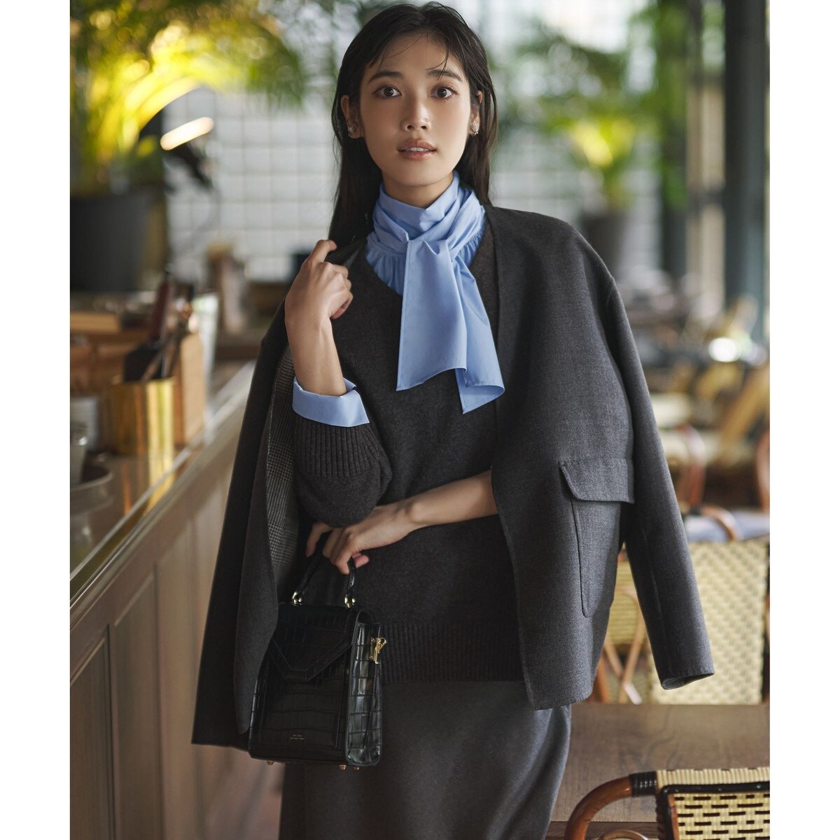 【極美品】23区 MANTECO シャギーチェック コート チェスターコート 極美品】23区 MANTECO シャギーチェック コート チェスターコート