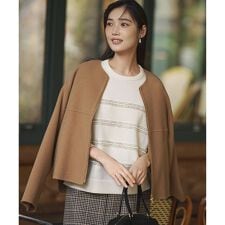 23区(23KU)のウールライトリバー ノーカラー ショートコート