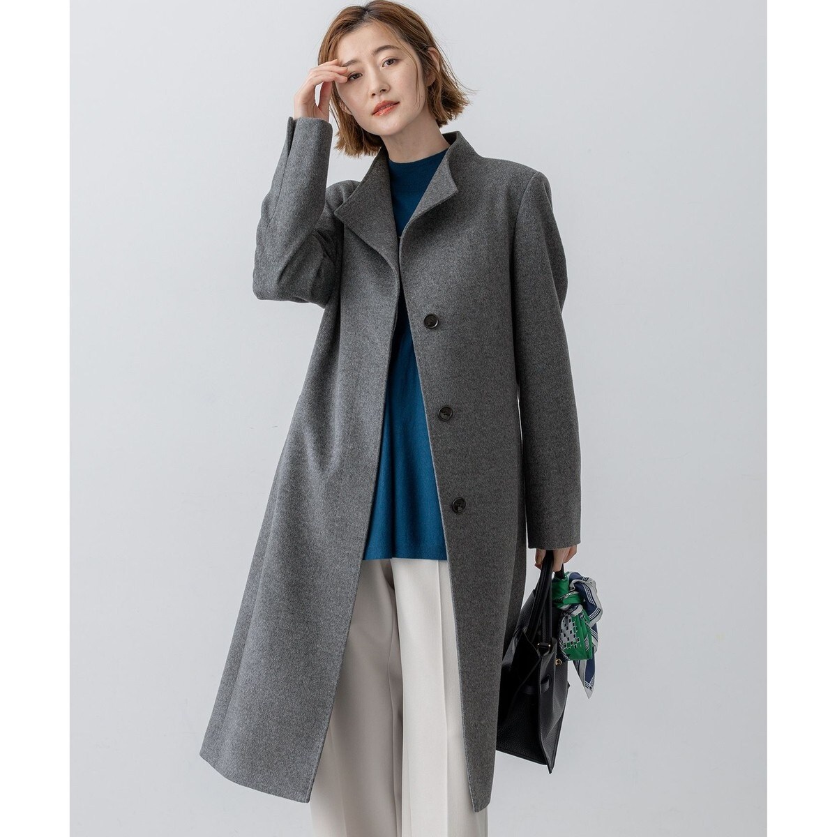 ウールカシミヤビーバー スタンドカラー コート | 23区(23KU) | マルイ