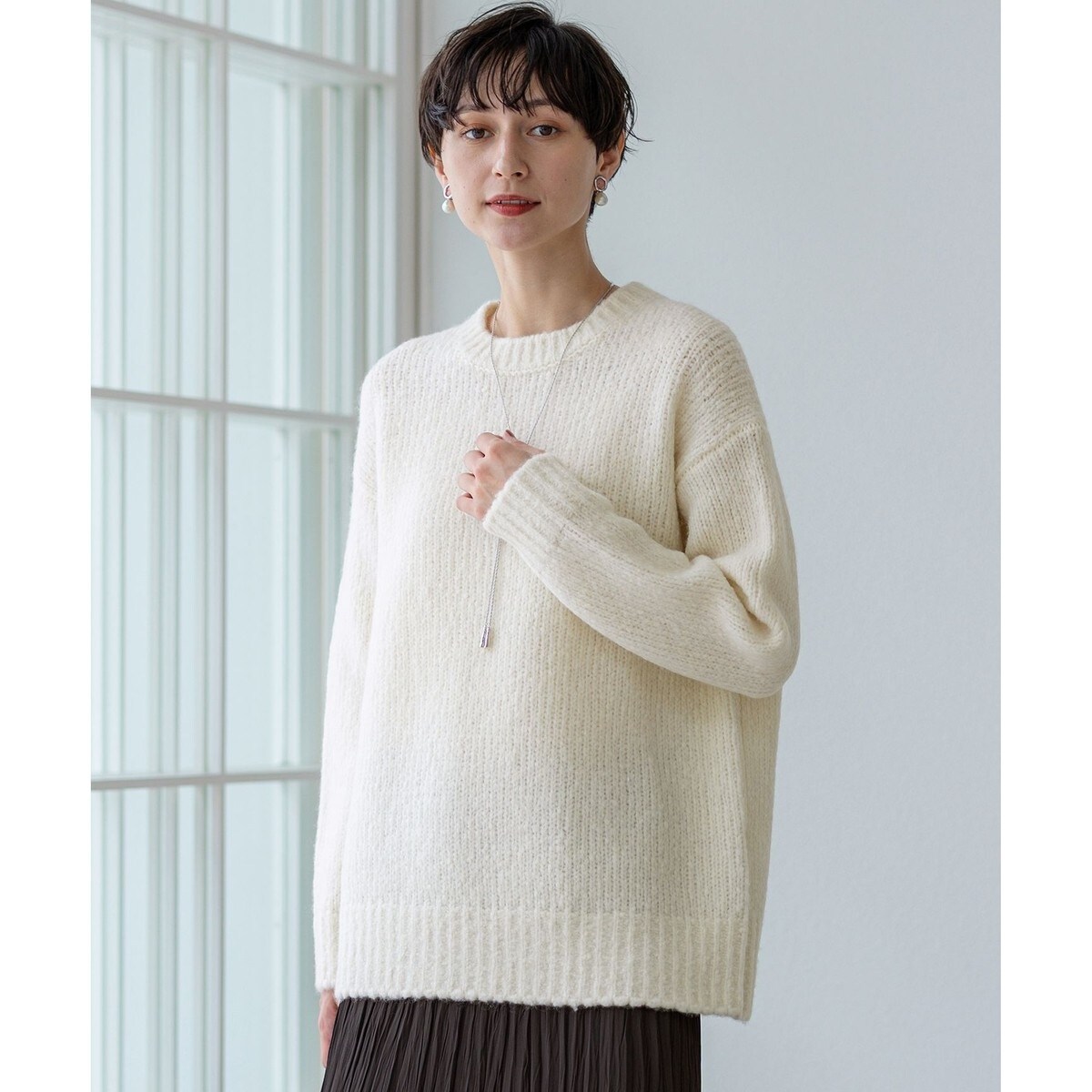 Oggi2月号掲載/洗える】ウールカシミヤ Vネック ニット | 23区(23KU