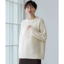 【見上愛さん着用/STORY・VERY掲載】ブラッシュドエアーウール ファンシーニット