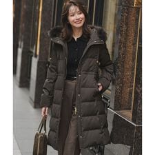 【撥水加工】ブライトウール ロングダウンコート