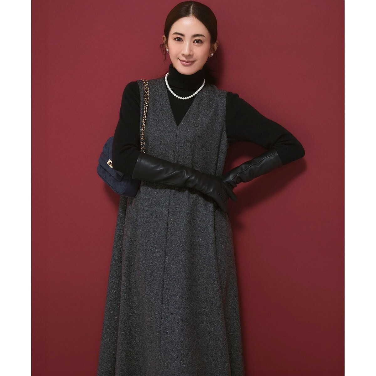 ラメミックスツイード Vネックワンピース | 23区(23KU) | マルイウェブ