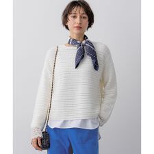 コットンギマ ボートネック ニット