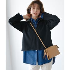 【Oggi掲載】シャイニーコットンテリー ハーフジップ スウェット