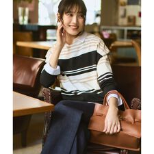 コットンポリエステルストレッチ オーバーサイズ ニット