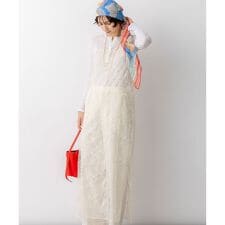 【見上愛さん着用】刺繍レース キャミソールワンピース