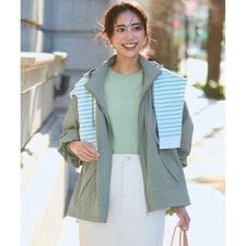 2WAY ストレッチタフタ ボリュームスリーブブルゾン