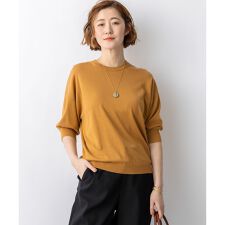 【見上愛さん着用】キュプラコットン プルオーバー ニット