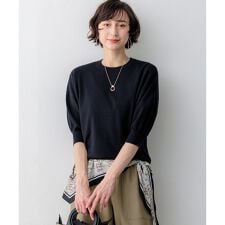 【見上愛さん着用】キュプラコットン プルオーバー ニット
