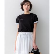 【Oggi掲載】バック刺繍 メッセージロゴ Tシャツ
