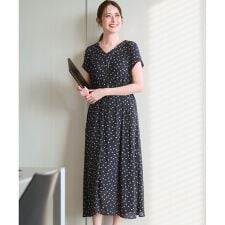 通販 23区 ワンピース ネイビー  23区 柄総柄 ワンピース レディースファッション の通販 極美品