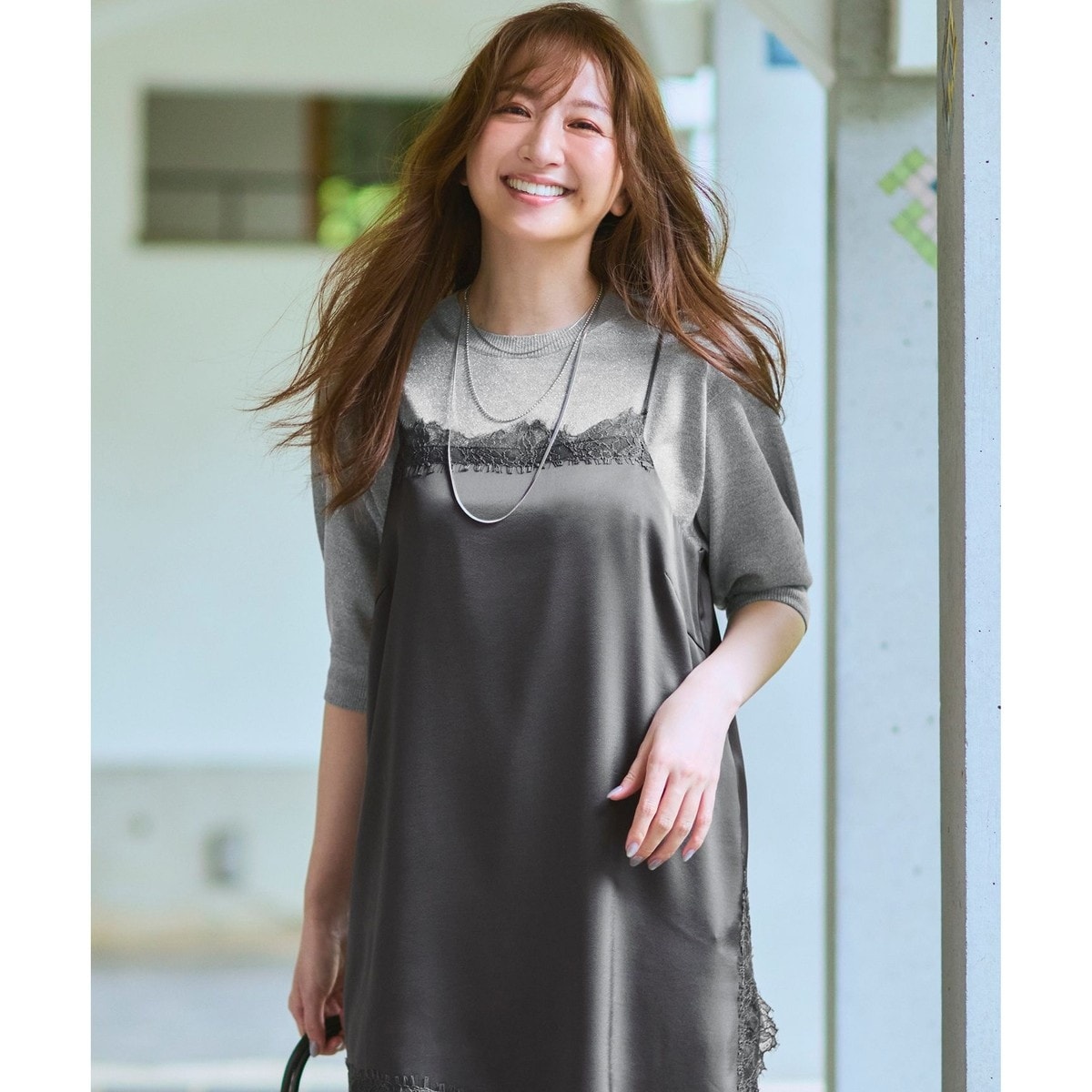 オータムメタリック パフスリーブ ニット Tシャツ | 23区(23KU