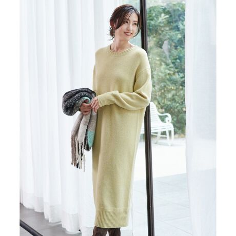 WEB限定カラーあり】メランジバルキー ニットワンピース | 組曲  