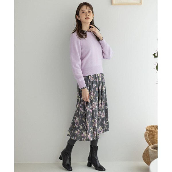 有名な高級ブランド 洗える ピーチデシン 花柄プリント ワンピース ワンピース Www Enplan Com Br