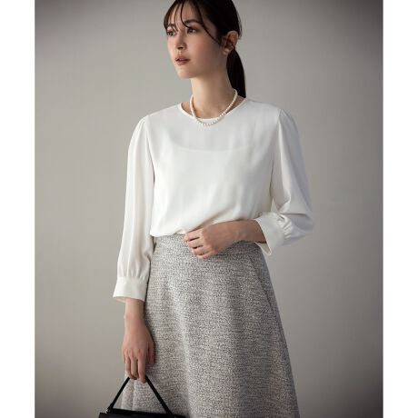 KUMIKYOKU NAVY・セットアップ着用可】ブークレツイード ワンピース  