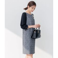 【セットアップ対応】ラメループモールツイード ワンピース