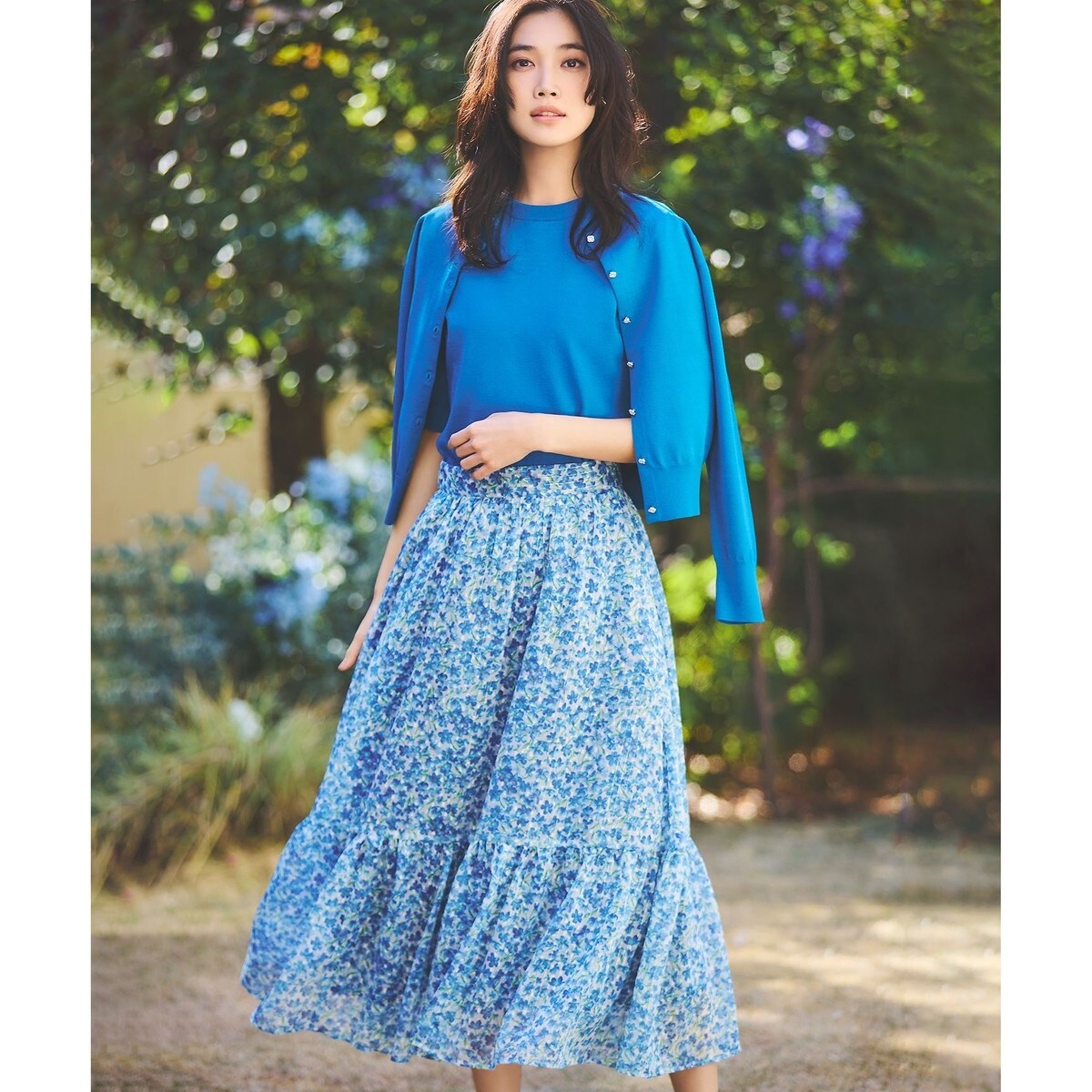 23SS】ヴィンテージフラワープリント スカート | 組曲(KUMIKYOKU