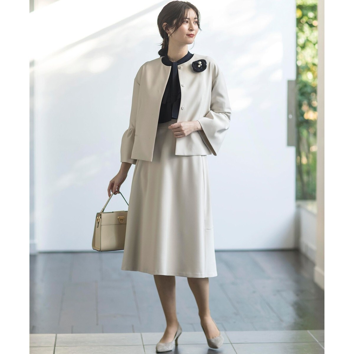 VERY3月号掲載・NAVY】コンフォータブルドレープ フレアスカート 3 WEB