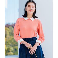Elena襟付きニットプルオーバー
