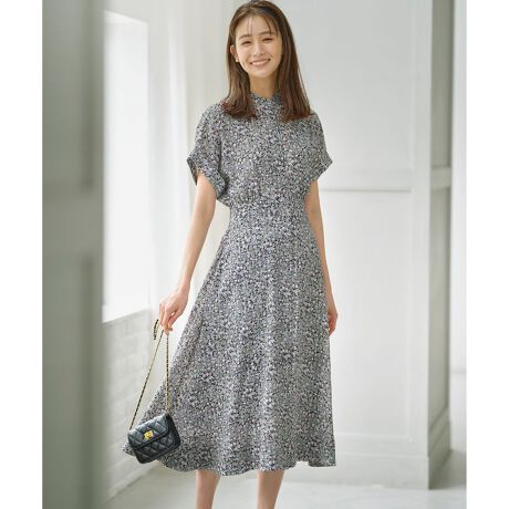 vintage調フラワープリント配色ワンピース urban research URBAN  