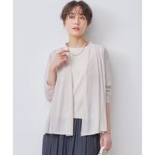 【冷房対策】パウダリージョーゼットカーディガン