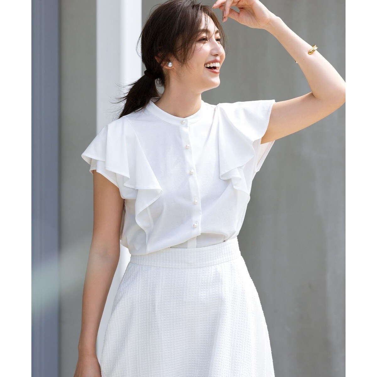 ■組曲大きいサイズ6フレンチロゴプリントボーダーカットソートップ■ バスクボーダー カットソー ⁄  LADIES | ファッション通販