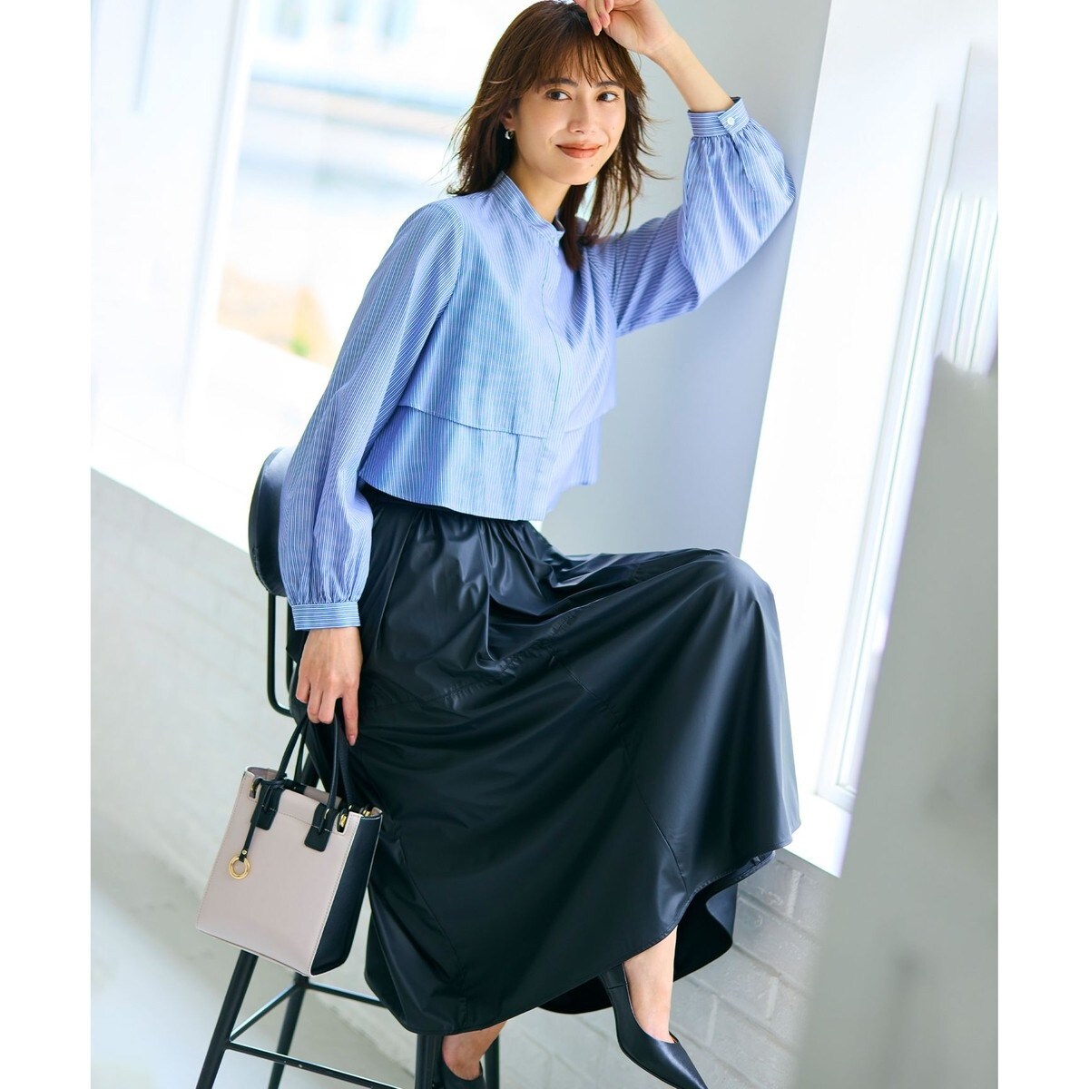 【即決】RON HERMAN ロンハーマン ロングスカート ネイビー系 S [240001188185]【中古】レディース 中古良品 CP SHADES×Ron herman シーピーシェイズ ロンハーマン 別注