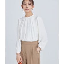 【WEB限定】ジョーゼットシフォン タックブラウス