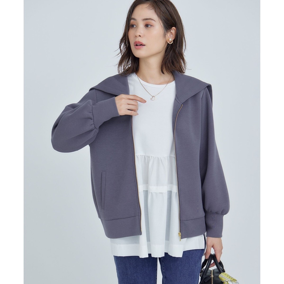 VERY3月号掲載/洗える】コットンテリー ジップアップ フーディー | 23