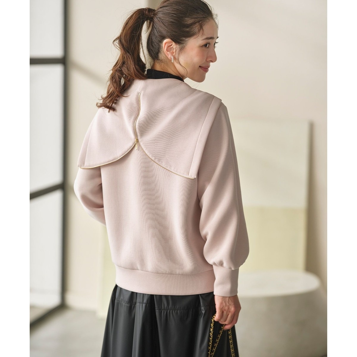 23区新品【VERY3月号掲載/洗える】コットンテリー ジップアップ フーディー 23区｜【VERY3月号掲載/洗える】コットンテリー ジップアップ