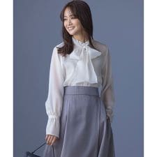 シャイニーオーガン ボウタイ付きブラウス