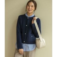 【手洗い可】フラッフィーファーニットジャケット