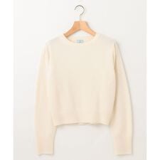 【アンサンブル対応可】ピュアカシミヤクロップド丈ニット