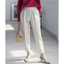 【暖かい・美シルエット・ストレッチ】バックウォーム テーパードパンツ