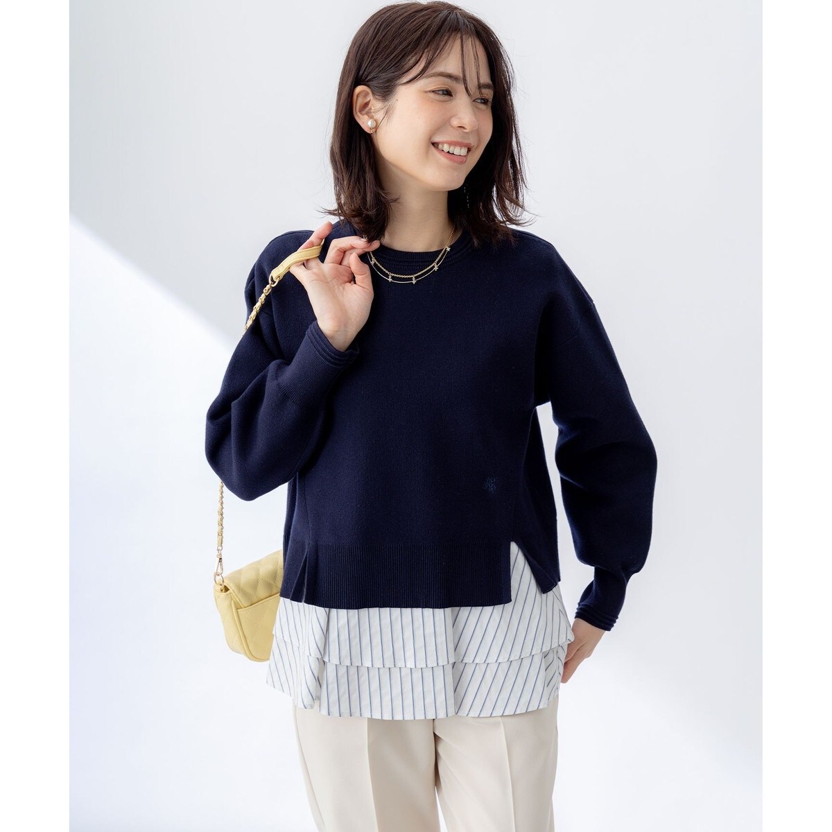 接触冷感・UVカット・抗菌防臭】ドルマンスリーブ7分袖 ニットT