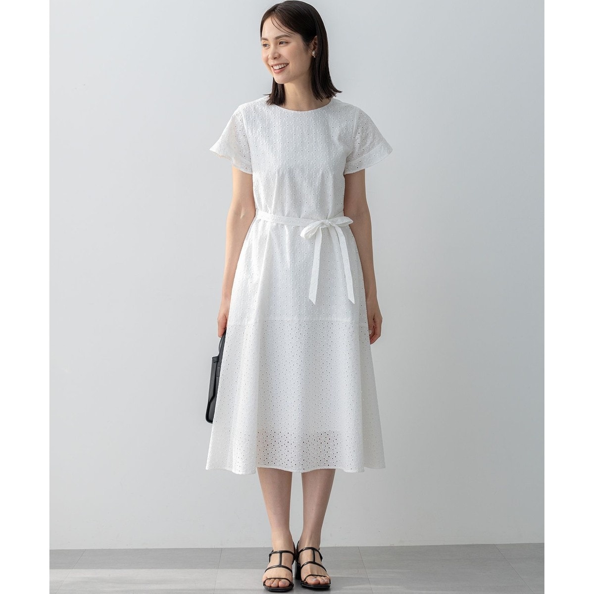 エンブロイダリーレースフレアスリーブ ワンピース | 組曲