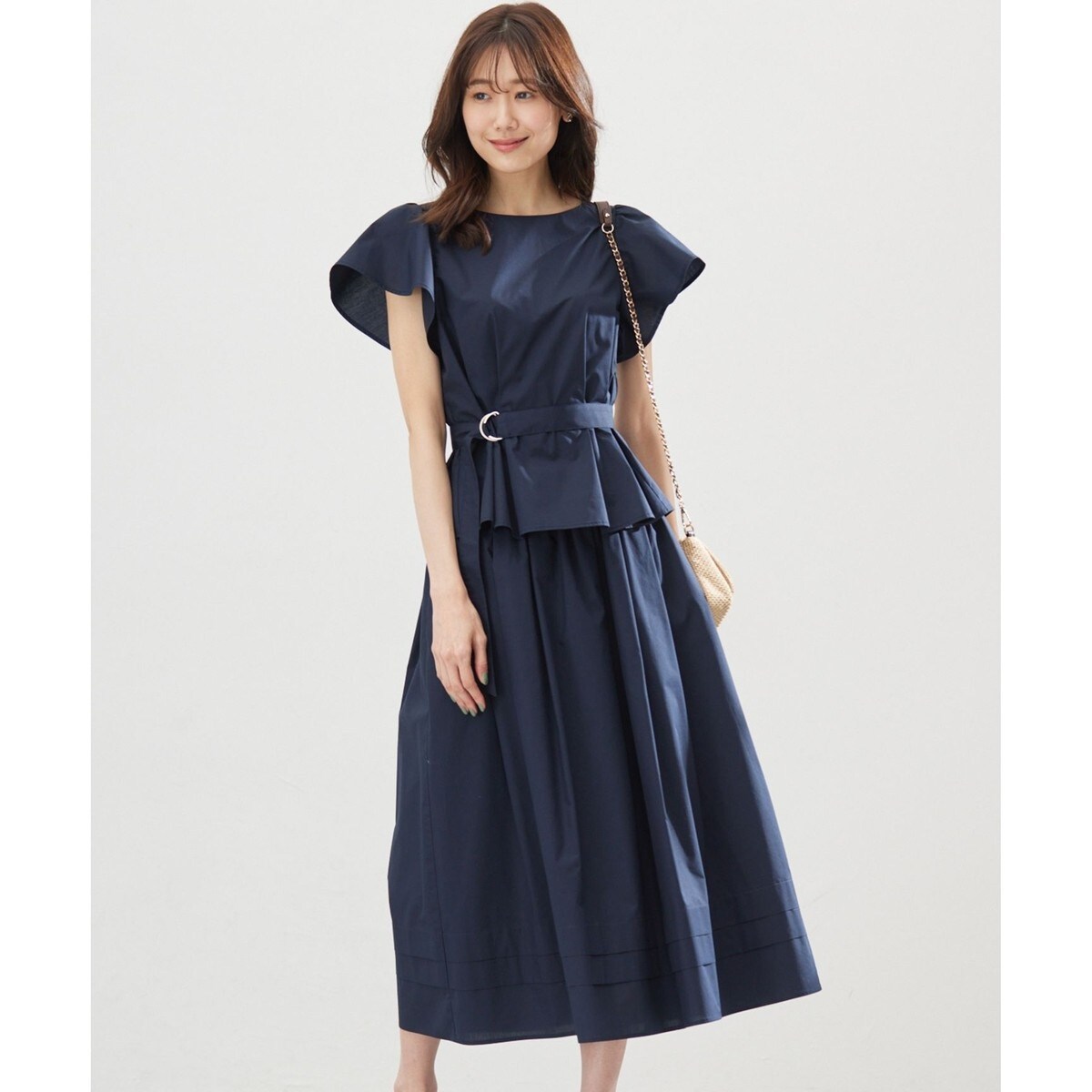 WEB限定】エンブロイダリーレース ノースリーブワンピース