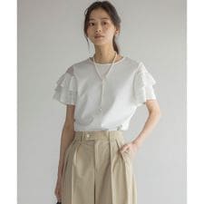 コットンポンチシアースリーブ ブラウス