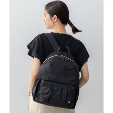 【弱撥水・A4・PC対応・軽量】ギャザーポケットバックパック