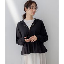 【UVケア・接触冷感・WEB限定】ラッシュガード ペプラムパーカー