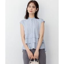 【接触冷感・WEB限定】プレーティング天竺ティアード カットソー