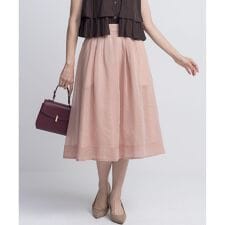 組曲(KUMIKYOKU)の【WEB限定】シアーボイルタックフレア スカート