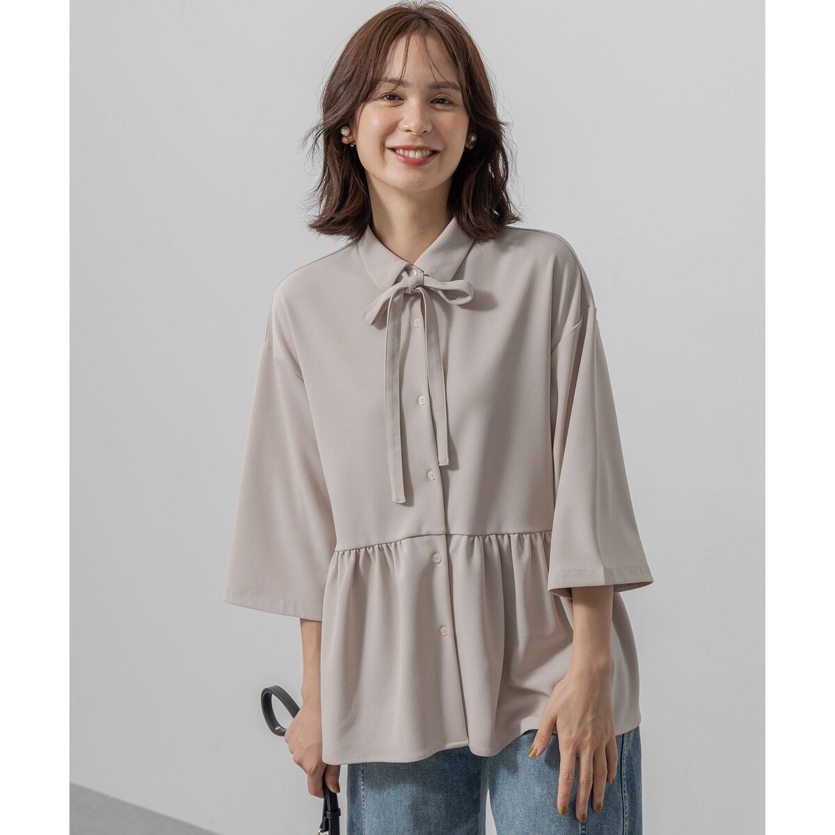 接触冷感・UVカット・吸水速乾】ジョーゼットジャージーボウタイ